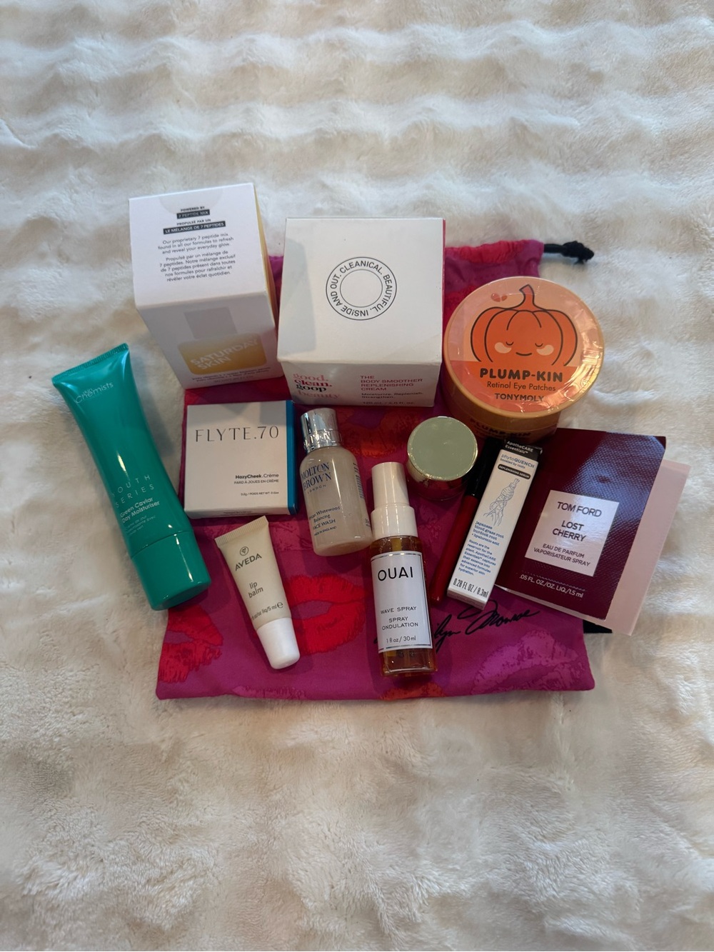 NEW Skincare, makeup, hair care bundle with pink bag